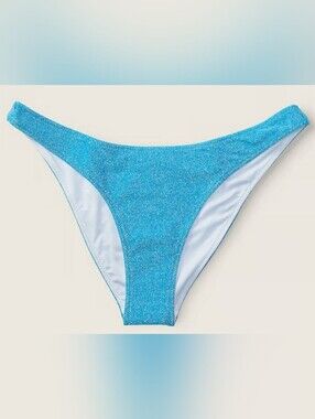 XS S M PINK Swim Brazilian Bikini Bottom Blue Shimmer